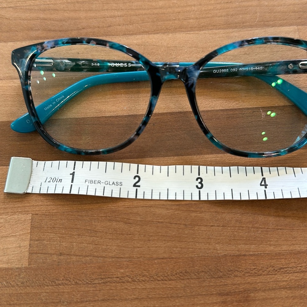 Guess Blue Turquoise Tortoise Black Frames - Picture 12 of 12